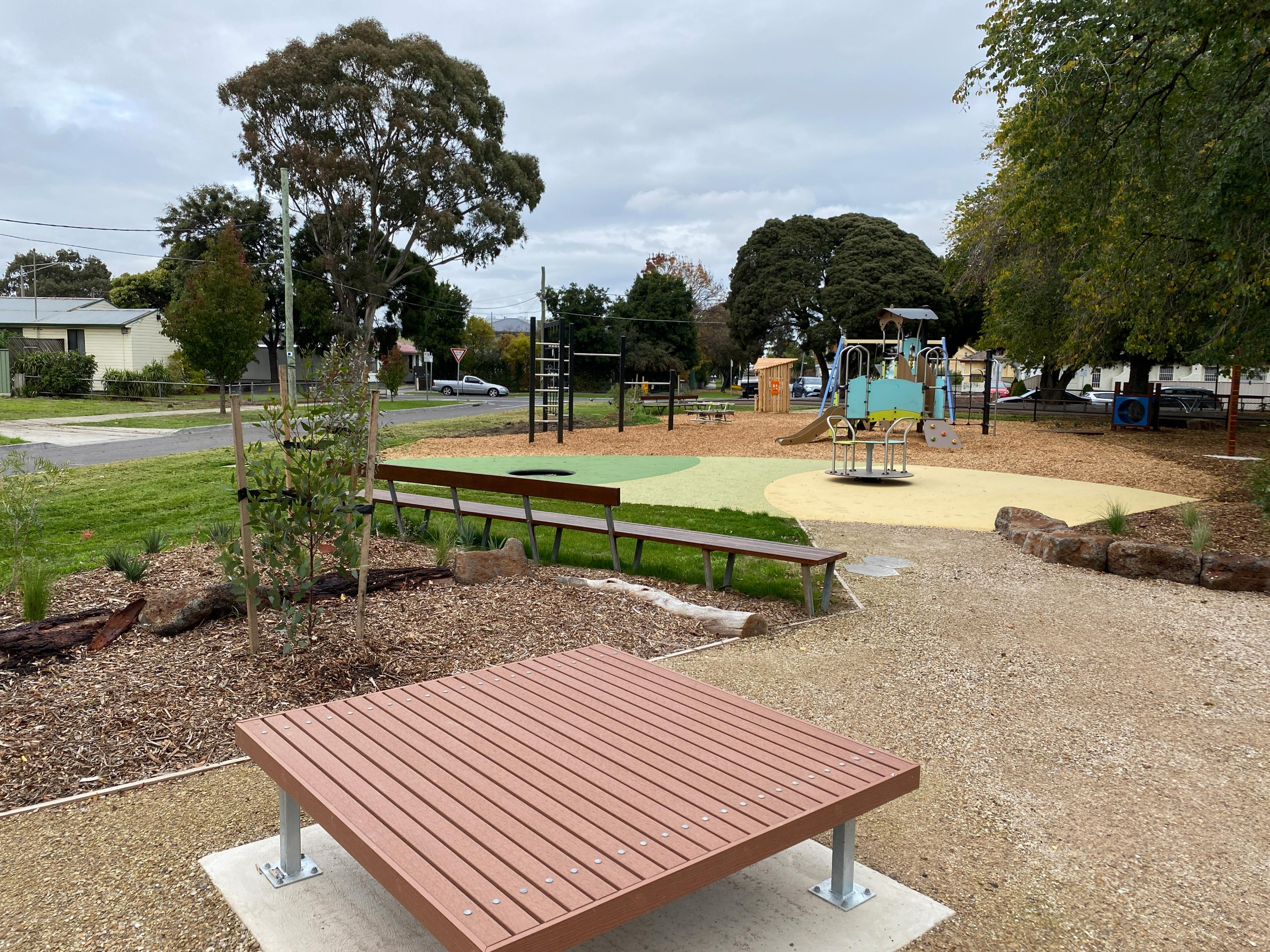 Photo of upgraded Bain Reserve playspace