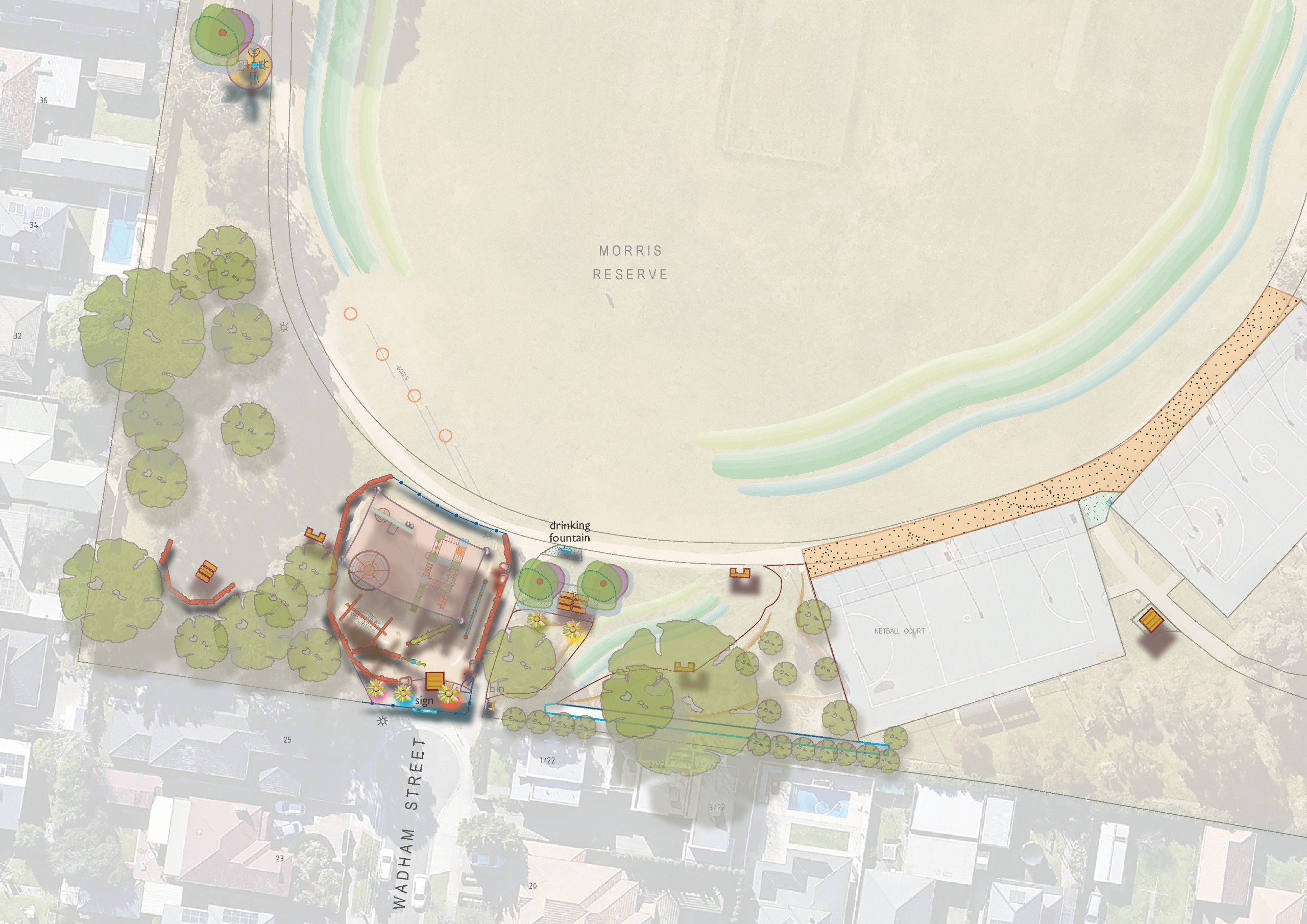 Morris Reserve final playspace plan