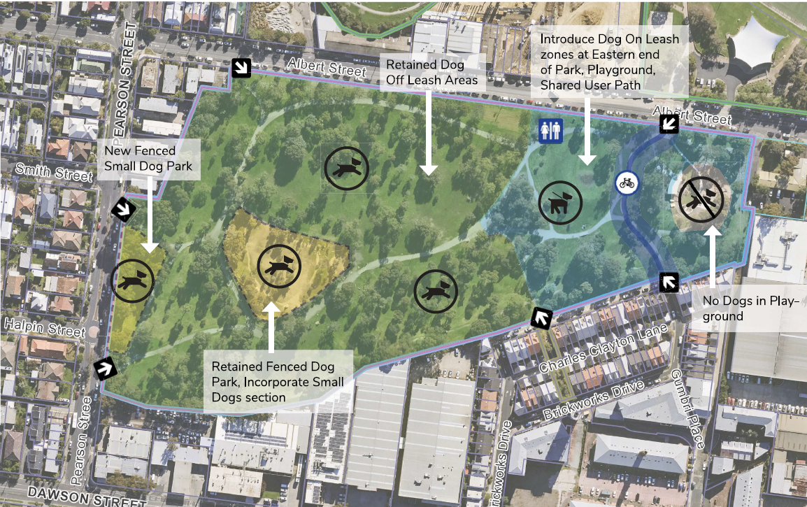 Pilot program plan: Map of Gilpin Park pilot program zones