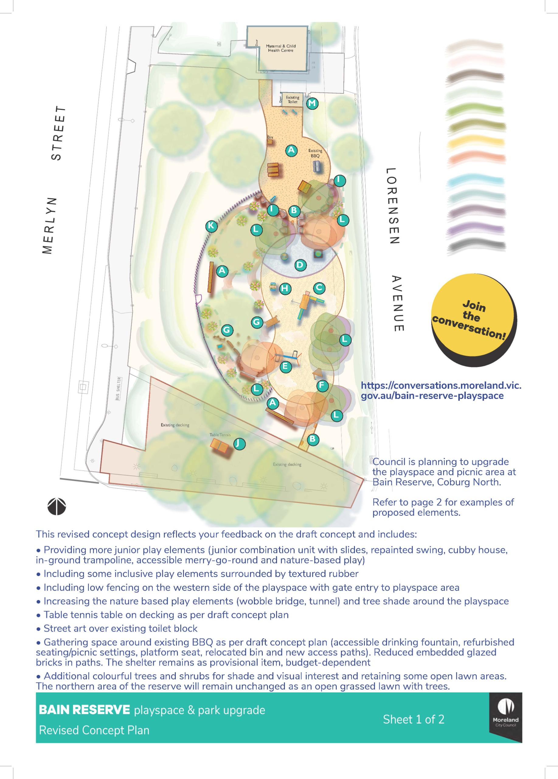 Bain Reserve revised concept plan sheet 1